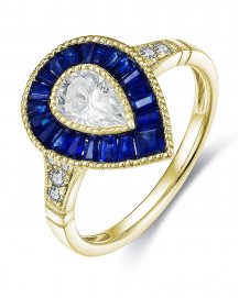 SAPPHIRE DIAMOND RING (TR3533)